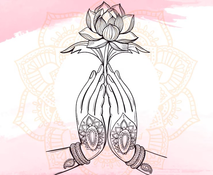 namaste hand posture background 23 2147707403